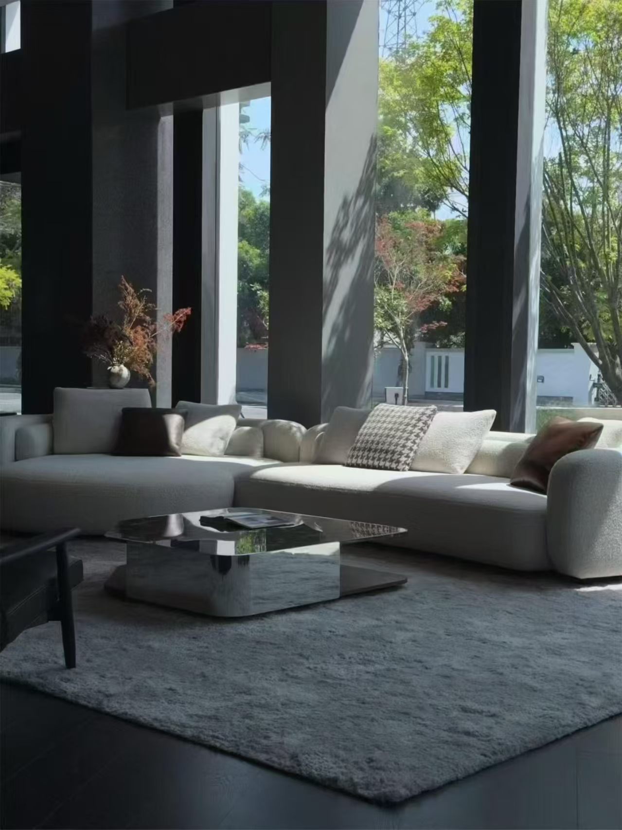 Grey Organic Lounge Sofa