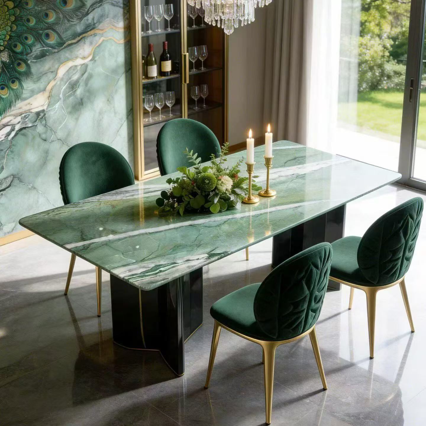 Emerald Dining Table Ensemble