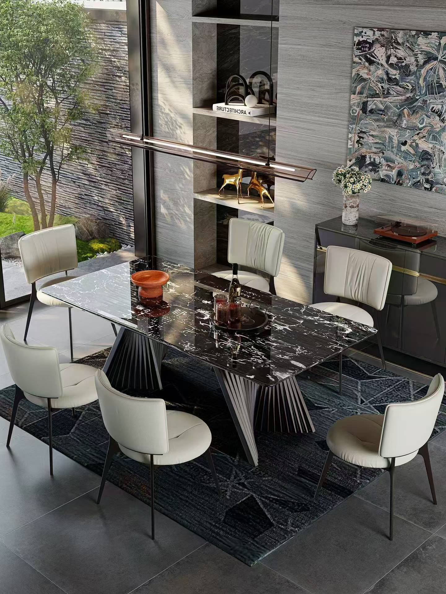 Sculptural Round Dining Table